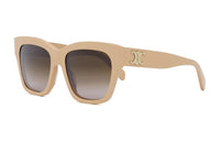 CELINE Irregular Shape Sunglasses Unisex Beige