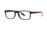 PRADA Plastic Irregular Shape Eyeglass Frames Men's Black