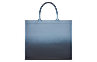 DIOR BookTote Smooth Cow Leather Handbag Women's Blue