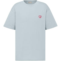DIOR Letter Logo Emblem Crew Neck Loose Fit Short Sleeved T Shirt T Shirt Men's Blue