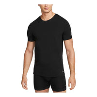 Nike Dri-FIT Essential Cotton Stretch Slim Fit Crewneck Undershirt (2 Pack) 'Black' KE1191-001