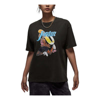 (WMNS) Air Jordan Graphic T-shirt Asia Sizing 'Black' FV7123-045