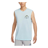 Nike Dri-FIT Running Tank Asia Sizing 'Glacier Blue' FZ8053-474