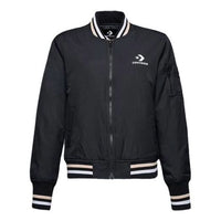 (WMNS) Converse Baseball Jacket 'Black White' 10017469-A01