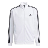 adidas Sportswear 3S Regular Fit Double Knit Track Top 'White Black' IA9448