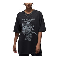 (WMNS) Air Jordan Oversized Graphic T-Shirt Asia Sizing 'Off Noir' FV7120-045