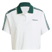 (WMNS) adidas Loose Crop Polo Shirt 'White' IX3555