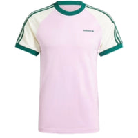 adidas 80s Premium 3-Stripes T-Shirt Asia Sizing 'Pink Green' JC6513