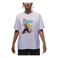 (WMNS) Air Jordan Graphic T-shirt Asia Sizing 'White' FV7123-100