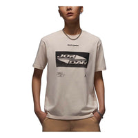(WMNS) Air Jordan Graphic T-shirt Asia Sizing 'Light Tan' FV7135-203