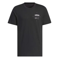 adidas Small Linear Logo T-Shirt Asia Sizing 'Black' JI9076