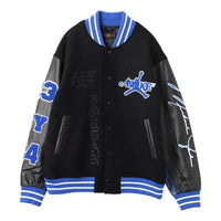 Air Jordan x Awake NY Varsity Jacket 'Black Game Royal' FQ5439-010