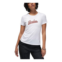 (WMNS) Air Jordan Graphic Slim Fit T-shirt Asia Sizing 'White' FN5390-100