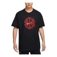 Nike Max90 Basketball T-Shirt Asia Sizing 'Black Red' FZ8070-010