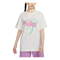 (WMNS) Nike Sportswear Essential Graphic T-Shirt Asia Sizing 'Sail' HM4594-133