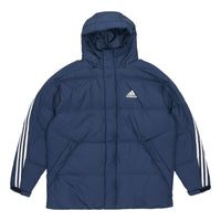 adidas 3st Puffy Dwn J Casual Sports Stay Warm hooded down Jacket Blue H20756