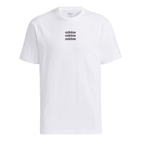 adidas neo M Ce C+ Tee Casual Sports Round Neck Short Sleeve White GP4889