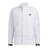 adidas Bos Graphic Warm Padded Jacket 'White Black' HY0980