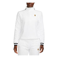 (WMNS) Nike Court Dri-FIT Heritage French Terry Tennis Top Asia Sizing 'White' FB4152-100