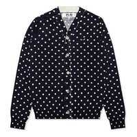 COMME des GARCONS PLAY Polka Dot Cardigan Black Emblem 'Navy' AZ-N038-051-2