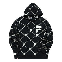 FILA FUSION Logo Out of Box Hoodie 'Black White' T11U216205F-BK