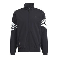 adidas Fi Bp1 Wvj Casual Sports Stand Collar Logo Jacket Black HE7452