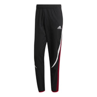 Men's adidas Contrasting Colors Vertical Stripes Logo Casual Sports Pants/Trousers/Joggers Black H64068