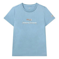 (WMNS) FILA Athletics Logo Printing Tee Blue A11W121104F-BU
