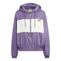 (WMNS) adidas Modern Collegiate Windbreaker Jacket 'Purple White' HS1934