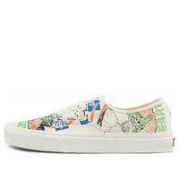 Vans Authentic Low Tops Casual Skateboarding Shoes Multi-Color Funny Printing Unisex 'White Black Blue' VN0A5KRDARG