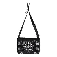 Supreme Bandana Tarp Side Bag 'Black White' SUP-SS21-626