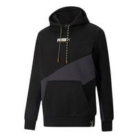 PUMA Logo Full Sleeve Printed Hoodie 'Black' 533084-01
