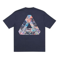 Palace FW21 Tri-Sticker Pack Logo T-Shirt 'Navy' P21TS107