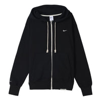 Men's Nike Solid Color Printing Logo Zipper Hooded Running Gym Jacket Black DQ5817-010