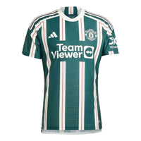 adidas Manchester United 23/24 Away Authentic Jersey 'Green White' IP1824