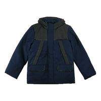 adidas neo Windproof Stay Warm Colorblock Sports hooded down Jacket Blue EI4439