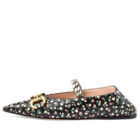 (WMNS) Gucci PRE-LOVED X Liberty London Floral Ballet Flats 'Black' 639272-2IO00-1054