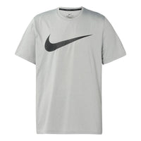 Nike Logo Printing Breathable Quick Dry Sports Short Sleeve Gray Black Blue CZ2418-073