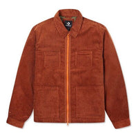 Converse Retro Solid Color Corduroy Jacket Red Brown 10021951-A02