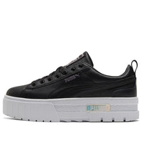 (WMNS) PUMA Mayze Lth Iridescent Sneakers Black/White 387269-02