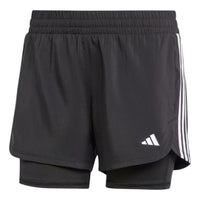 (WMNS) adidas 2 in 1 Pacer Shorts 'Black' JJ3116