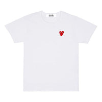 (WMNS) COMME des GARCONS PLAY Basic T-Shirt Red Family Heart 'White' AZ-T287-051-2