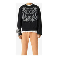 (WMNS) KENZO SS21 Printing Round-neck Swea Black FB52SW8274MY-99