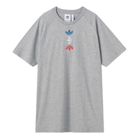 adidas originals Trefoil Tee Ref/Met For Men Grey FS7345