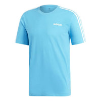 adidas Casual Sports Gym Running Breathable Short Sleeve Sky Blue DU0443