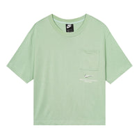 (WMNS) Nike Sportswear Swoosh 3D Logo Loose Breathable Round Neck Short Sleeve Green T-Shirt CZ8912-006