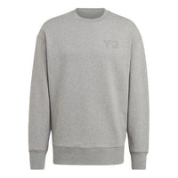Men's Y-3 SS21 Logo Round Neck Pullover Gray GV4195