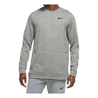 Nike Therma Training Sport Round Collar Velvet Jacket Long Sleeve Men's Grey CU7272-063