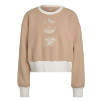 (WMNS) adidas Graphic Polar Fleece Sweatshirt 'Beige' HM1607