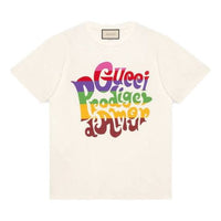 Gucci SS21 Prodige dAmour Printing Round Neck T-Shirt 'Beige' 548334-XJDAM-9095